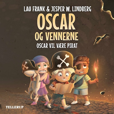 Oscar og vennerne #1: Oscar vil være pirat – omslag til lydbogen af Jesper W. Lindberg, Lau Frank