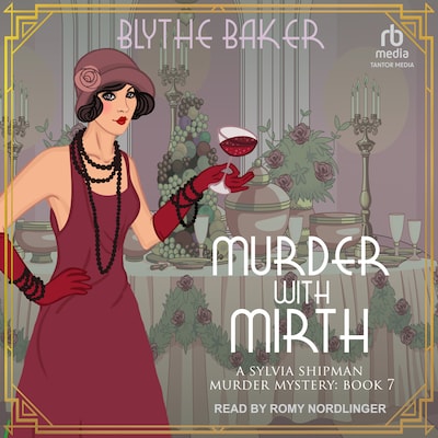 Murder With Mirth – omslag til lydbogen af Blythe Baker