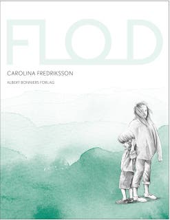 Flod – omslag till ljudboken av Carolina Fredriksson