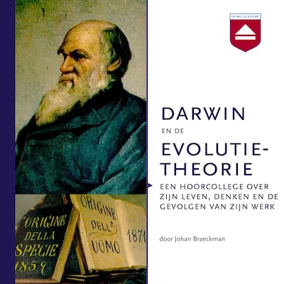 Darwin en de evolutietheorie – omslag van het luisterboek van Johan Braeckman