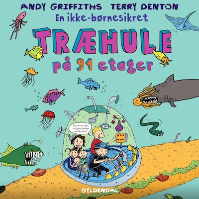 En ikke-børnesikret træhule på 91 etager – omslag til lydbogen af Andy Griffiths