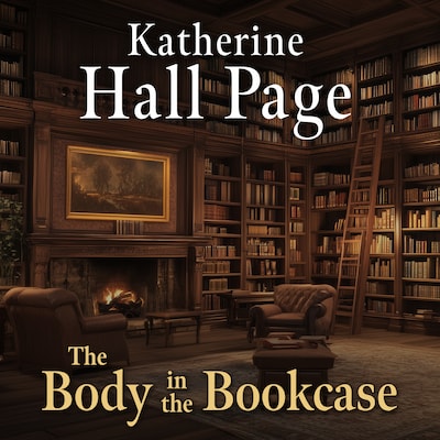 The Body in the Bookcase – omslag til lydbogen af Katherine Hall Page