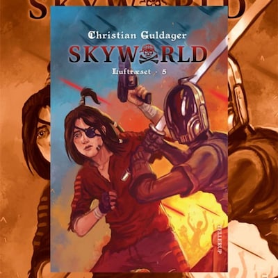 SkyWorld #5: Luftræset – omslag til lydbogen af Christian Guldager