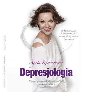 Depresjologia – okładka audiobooka, autor Agata Komorowska