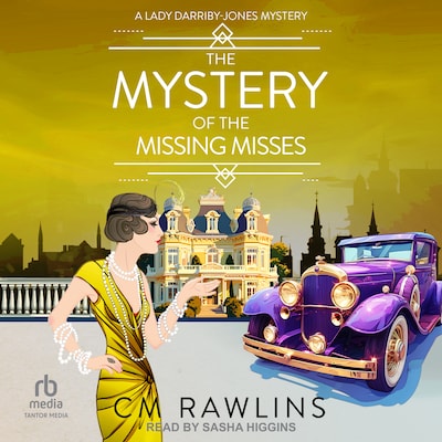 The Mystery of the Missing Misses – omslag til lydbogen af CM Rawlins