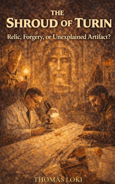 The Shroud of Turin: Relic, Forgery, or Unexplained Artifact? – omslag til lydbogen af Thomas Loki