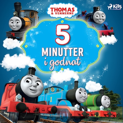 Fem minutter i godnat - Thomas og vennerne – omslag til lydbogen af Mattel