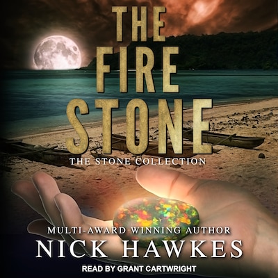 The Fire Stone – omslag til lydbogen af Nick Hawkes
