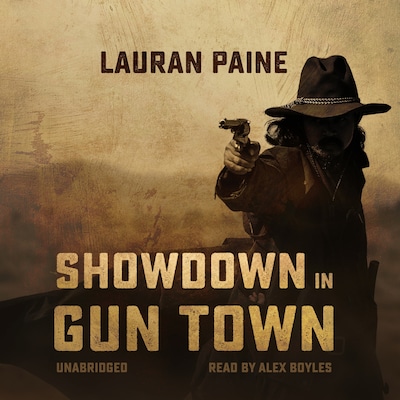 Showdown in Gun Town – omslag til lydbogen af Lauran Paine
