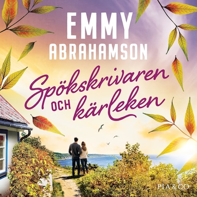 Spökskrivaren och kärleken – omslag till ljudboken av Emmy Abrahamson