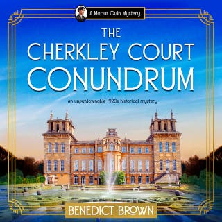 The Cherkley Court Conundrum – omslag till ljudboken av Benedict Brown