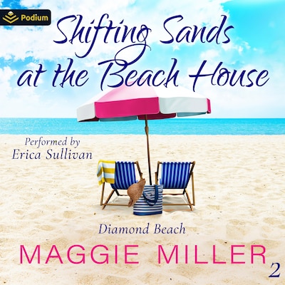 Shifting Sands at the Beach House – omslag til lydbogen af Maggie Miller