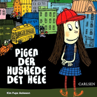 Pigen der huskede det hele – omslag til lydbogen af Kim Fupz Aakeson