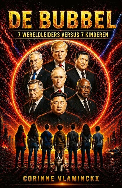 De Bubbel: 7 wereldleiders versus 7 kinderen – omslag van het luisterboek van Corinne Vlaminckx