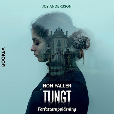 Hon faller tungt – omslag till ljudboken av Joy Andersson