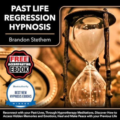 Past Life Regression Hypnosis – omslag til lydbogen af Brandon Stethem