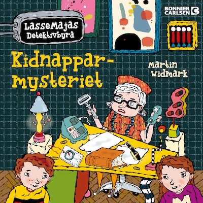 Kidnapparmysteriet – omslag till ljudboken av Martin Widmark