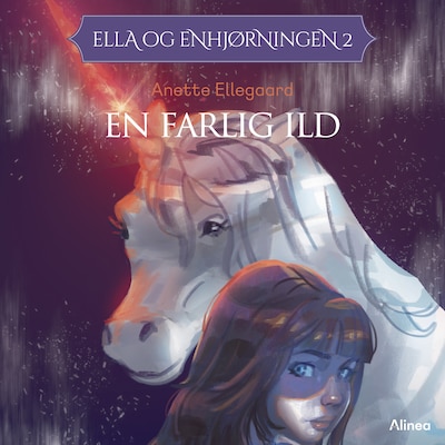 Ella og enhjørningen 2, Blå Læseklub – omslag til lydbogen af Anette Ellegaard
