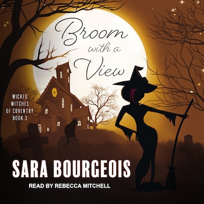 Broom with a View – omslag til lydbogen af Sara Bourgeois