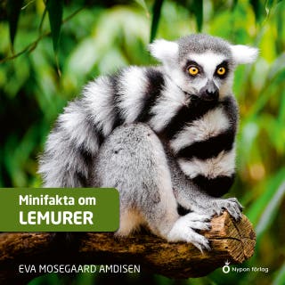 Minifakta om lemurer – omslag till ljudboken av Eva Mosegaard Amdisen