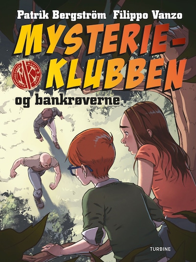Mysterieklubben og bankrøverne – omslag til lydbogen af Patrik Bergström