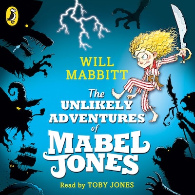 The Unlikely Adventures of Mabel Jones – omslag til lydbogen af Will Mabbitt