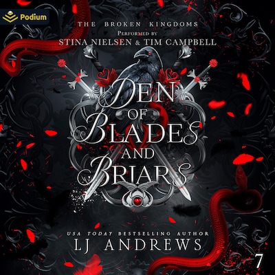 Den of Blades and Briars – omslag til lydbogen af LJ Andrews