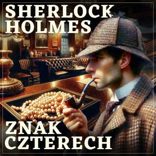 Sherlock Holmes. Znak czterech – okładka audiobooka, autor Arthur Conan Doyle