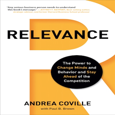 Relevance – omslag til lydbogen af Andrea Coville