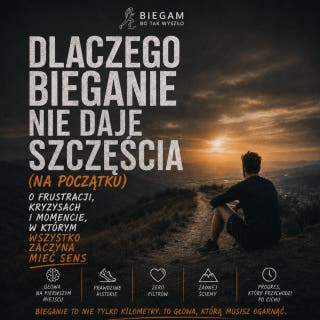 Dlaczego bieganie nie daje szczęścia – okładka audiobooka, autor Łukasz Nester