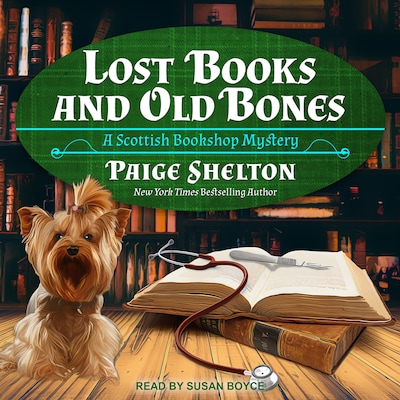 Lost Books and Old Bones – omslag til lydbogen af Paige Shelton
