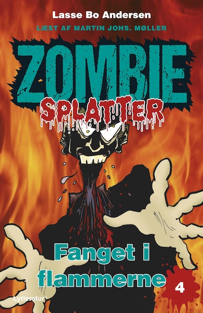 Fanget i flammerne – omslag til lydbogen af Lasse Bo Andersen