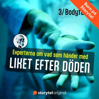 Body Farms – Liket efter döden Del 3 – omslag till ljudboken av Brita Zilg,Kelda Stagg,Rebecka Teglind