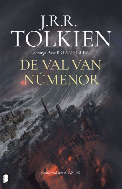 De val van Númenor – omslag van het luisterboek van J.R.R. Tolkien