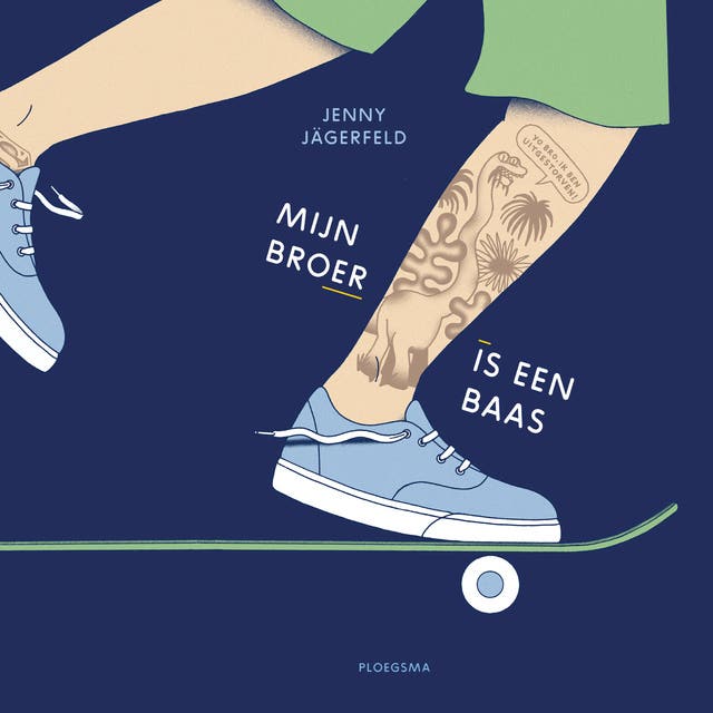Mijn broer is een baas – omslag van het luisterboek van Jenny Jägerfeld