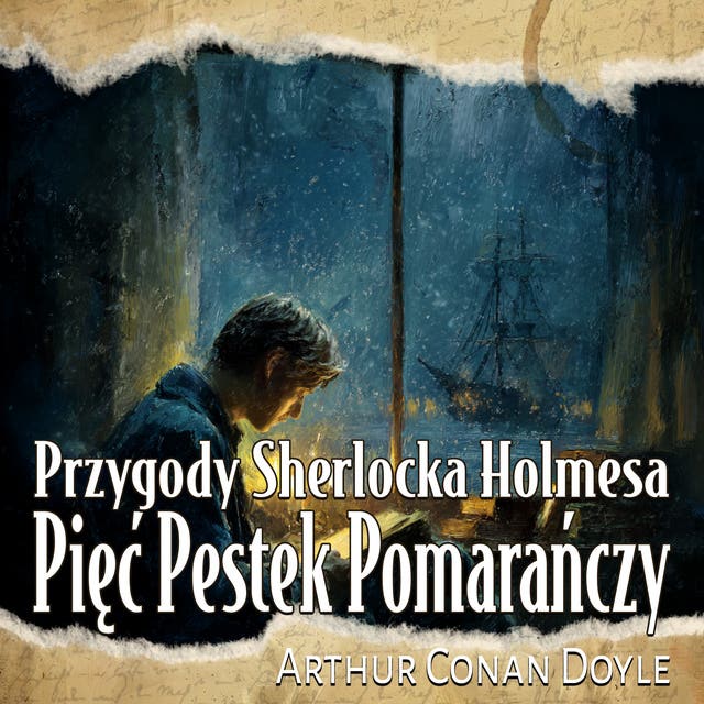 Pięć Pestek Pomarańczy – okładka audiobooka, autor Arthur Conan Doyle