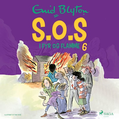 S.O.S i fyr og flamme (6) – omslag til lydbogen af Enid Blyton