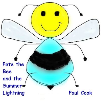 Pete the Bee and the Summer Lightning – omslag til lydbogen af Paul Cook