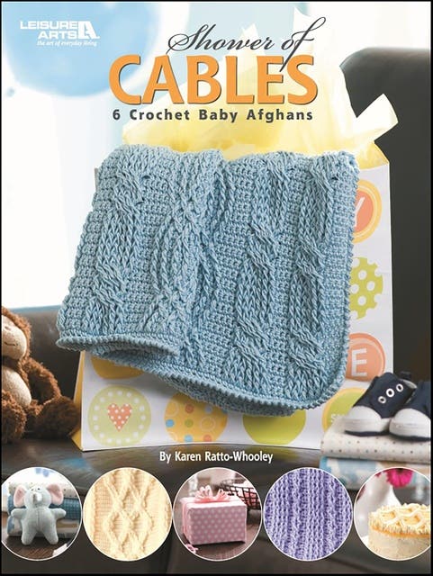 Shower of Cables Afghan Crochet – omslag til lydbogen af Karen Ratto Whooley