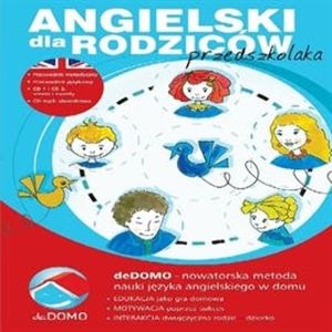 Angielski dla rodziców przedszkolaka metodą deDOMO – okładka audiobooka, autor Agnieszka Szeżyńska, Grzegorz Śpiewak