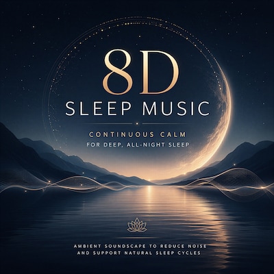 8D Sleep Music – Continuous Calm for Deep, All-Night Sleep – omslag til lydbogen af mindMAGIXX - All Night Sleep Sounds, Paula Cruz