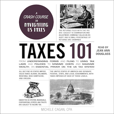 Taxes 101 – omslag til lydbogen af Michele Cagan