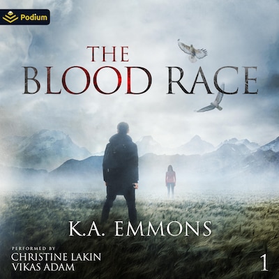 The Blood Race – omslag til lydbogen af K.A. Emmons