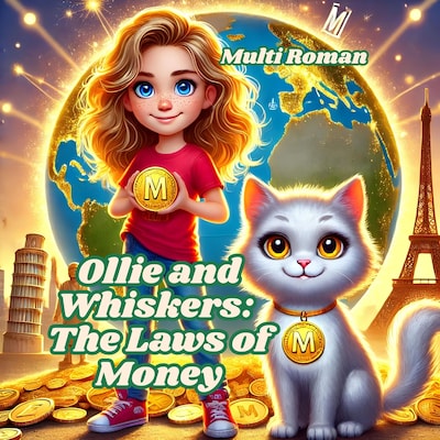 Ollie and Whiskers: The Laws of Money. – omslag van het luisterboek van multi Roman, MultiRoman