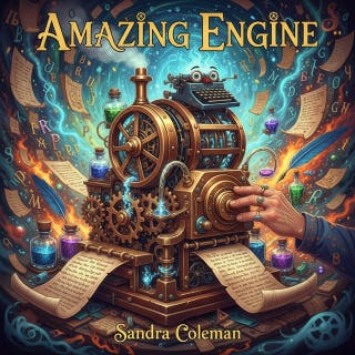 Amazing Engine – omslag till ljudboken av Sandra Coleman