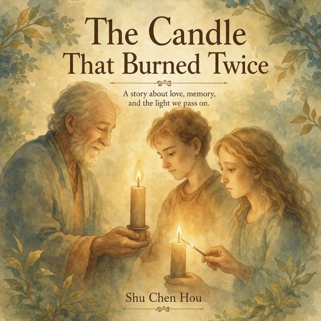 The Candle That Burned Twice: A Gentle Story About Love, Memory, and the Light We Pass On – omslag til lydbogen af Shu Chen Hou