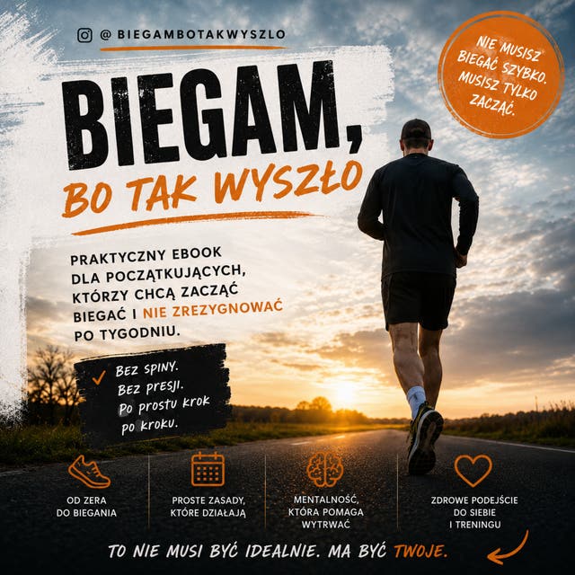 Biegam Bo Tak Wyszło – okładka audiobooka, autor Łukasz Nester