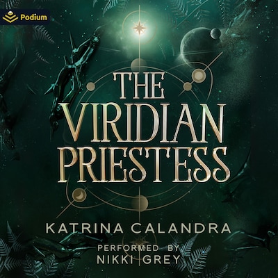 The Viridian Priestess – omslag til lydbogen af Katrina Calandra