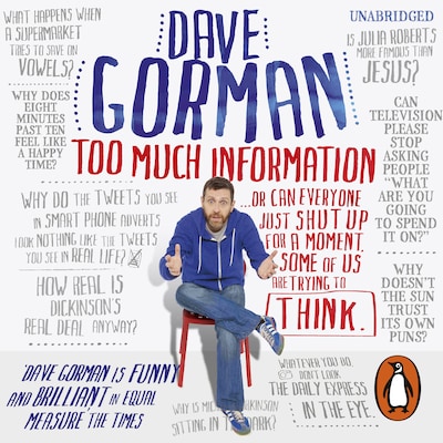 Too Much Information – omslag til lydbogen af Dave Gorman