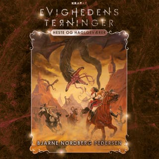 Evighedens Terninger 5: Heste og haglgeværer – omslag til lydbogen af Bjarne Nordberg Pedersen